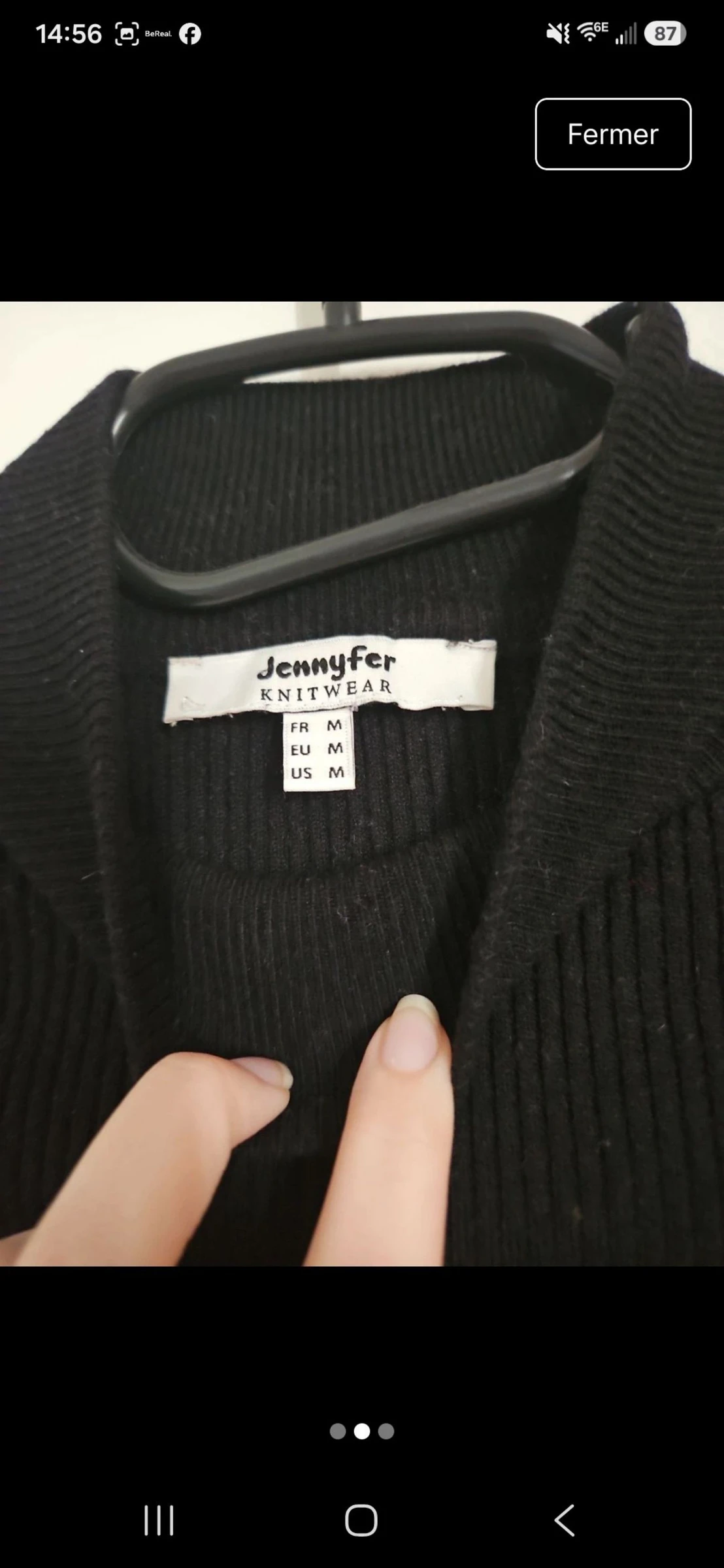 Blusa preta Jennyfer tamanho M – photo 3